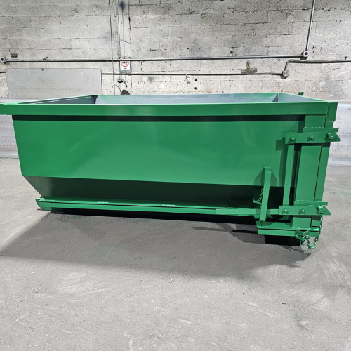 10-yard roll-off dumpster at a residential property, ready for yard waste disposal.